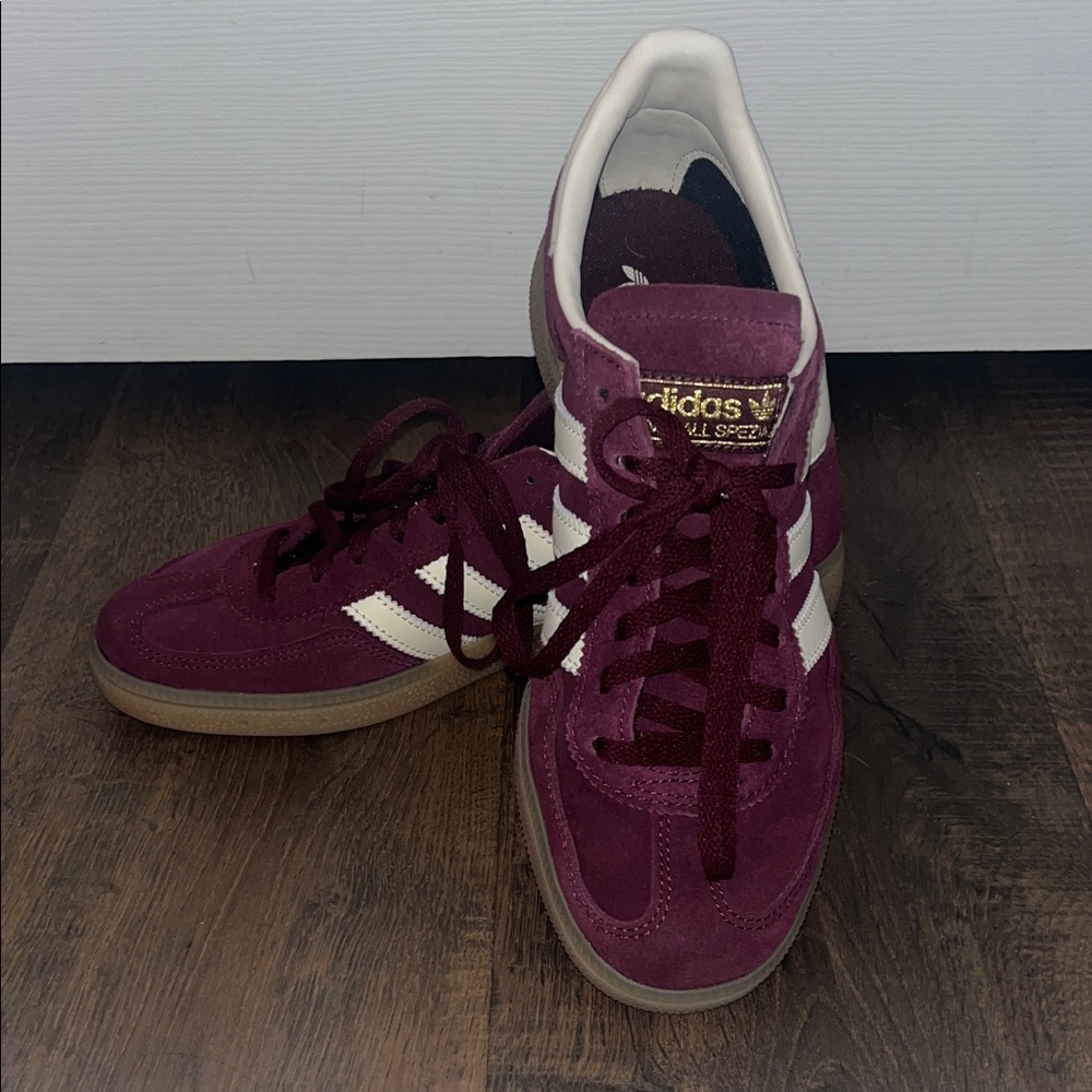 Adidas VL Spez II Burgundy and White Sneakers